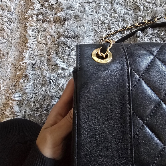 GAURENTEED AUTHENTIC CHANEL SHEEPSKIN QUILTED VINTAGE MADEMOISELLE FLAP BAG - Picture 5 of 14